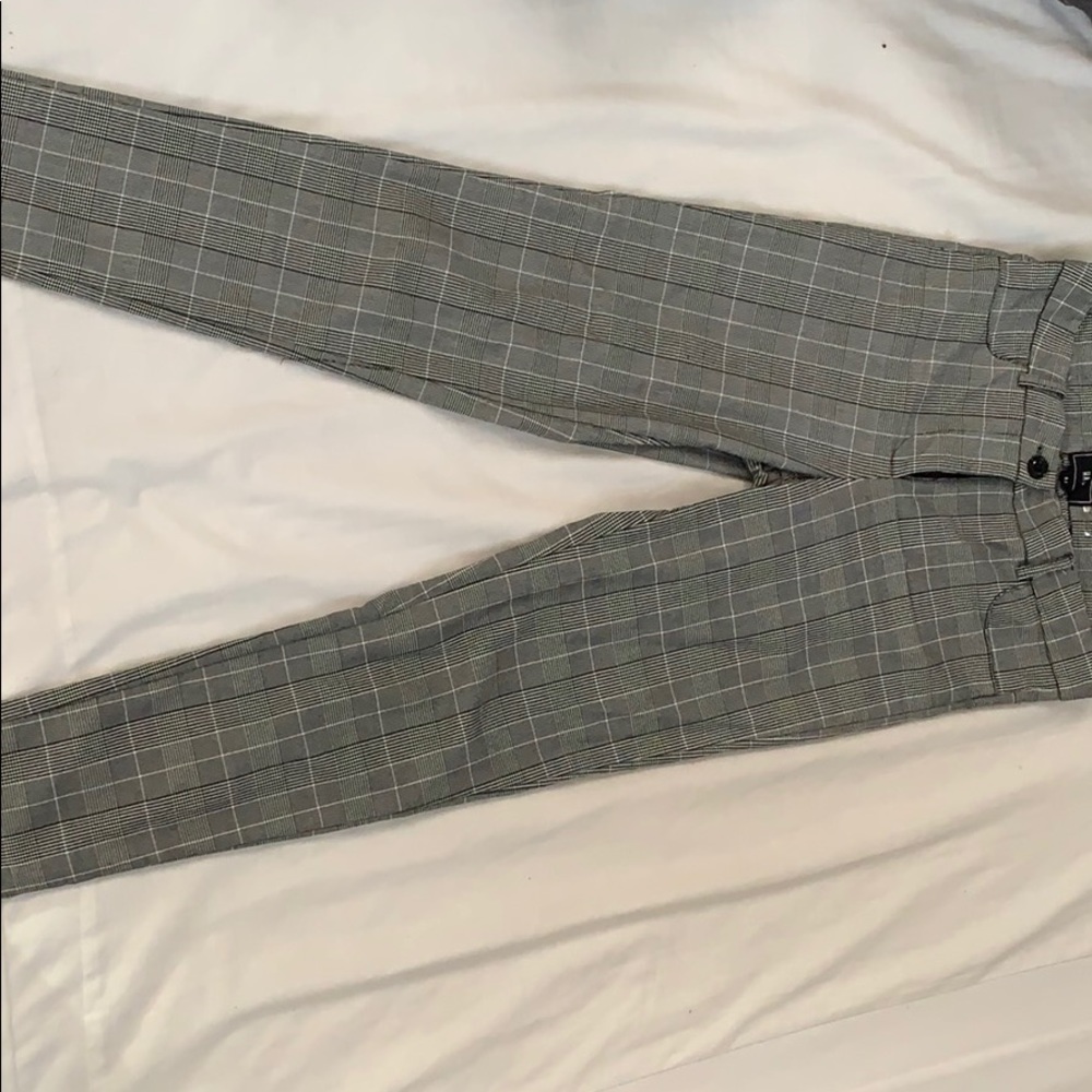 Plaid stretchy pants